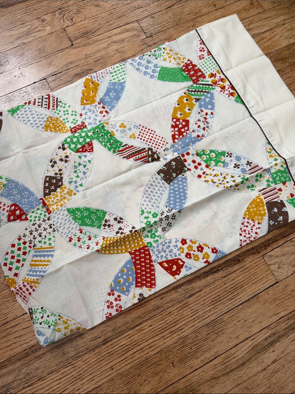 Vintage “Wedding Ring” Patchwork Pillowcase